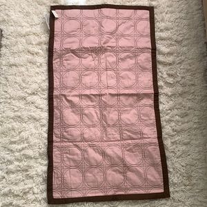Pink Brown Quilted Large Pillow Sham